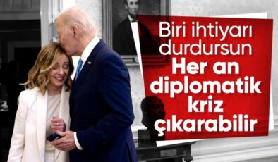 ABD Başkanı Biden, İtalya Başbakanı Meloni’nin saçlarını öptü