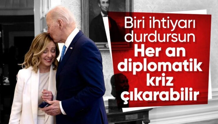 ABD Başkanı Biden, İtalya Başbakanı Meloni’nin saçlarını öptü