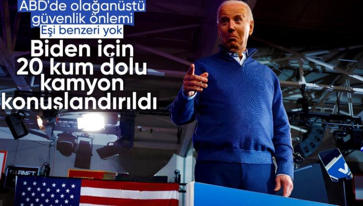 Biden’dan seçim kampanyasına özel güvenlik önlemi: 20 kum dolu kamyon konuşlandırıldı