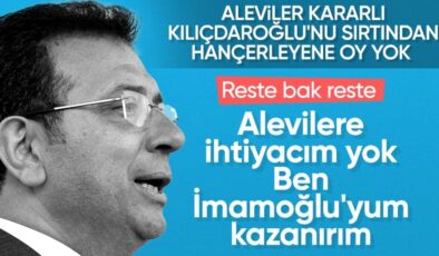 Ekrem İmamoğlu Alevilere meydan okudu: Size ihtiyacım yok