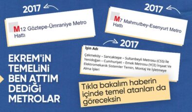 Ekrem İmamoğlu’nun metrolara temel atma yalanı