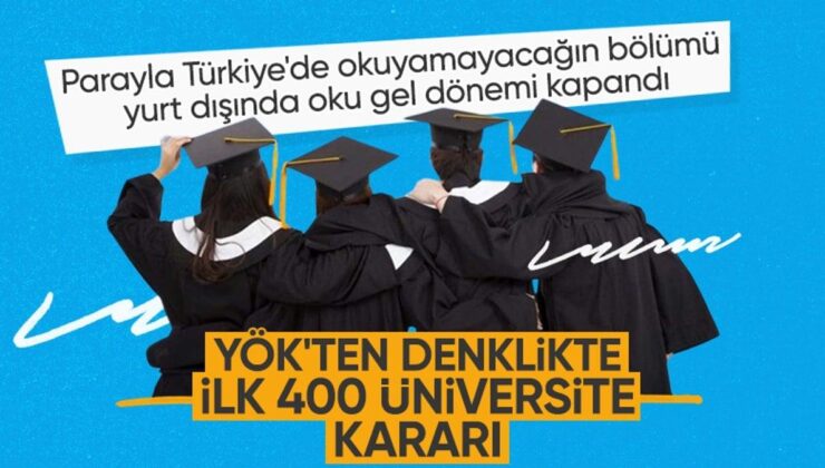 YÖK’ten denklik kararı! İlk 400’deki okullara doğrudan verilecek