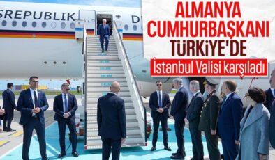 Almanya Cumhurbaşkanı Steinmeier’i İstanbul Valisi Davut Gül karşıladı