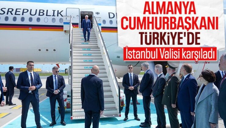 Almanya Cumhurbaşkanı Steinmeier’i İstanbul Valisi Davut Gül karşıladı