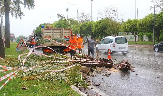 Antalya Büyükşehir’de 1200 personel fırtınada hazır bekledi