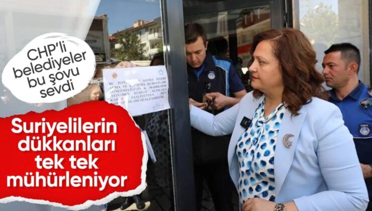 CHP’li Afyonkarahisar Belediyesi, çalışma ruhsatı bulunmayan Suriyelilerin dükkanını mühürledi