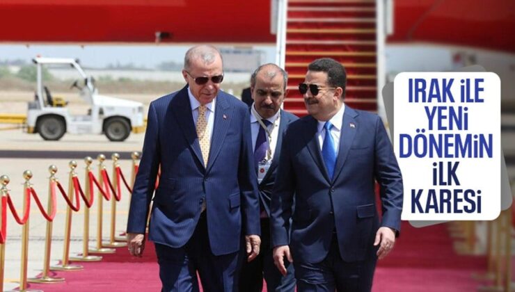 Cumhurbaşkanı Erdoğan Irak’ta: Resmi törenle karşılandı