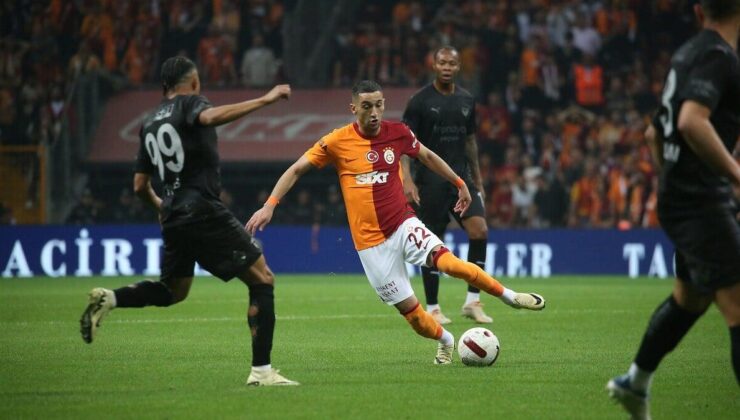 Galatasaray’da Hakim Ziyech oyundan çıkarken sinirlendi