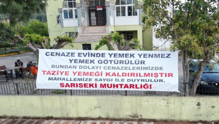 Hatay’da bir mahallede cenaze evinin yemek dağıtması kaldırıldı, artık cenazeye gidenler yemek götürecek