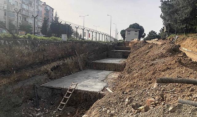 Sezai Karakoç yaya üstgeçidinin yapımına başlandı