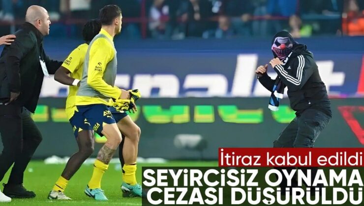 Trabzonspor’un 6 maçlık seyircisiz oynama cezası 4 maça düşürüldü