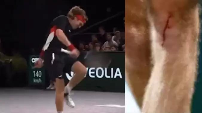 Andrey Rublev kortta sinirlerine hakim olamadı: Kendini yaraladı