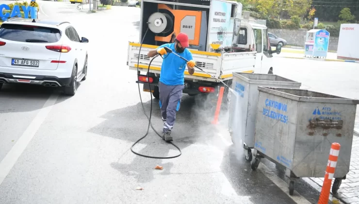 Çayırova’da çöp konteynerlerine yerinde temizlik