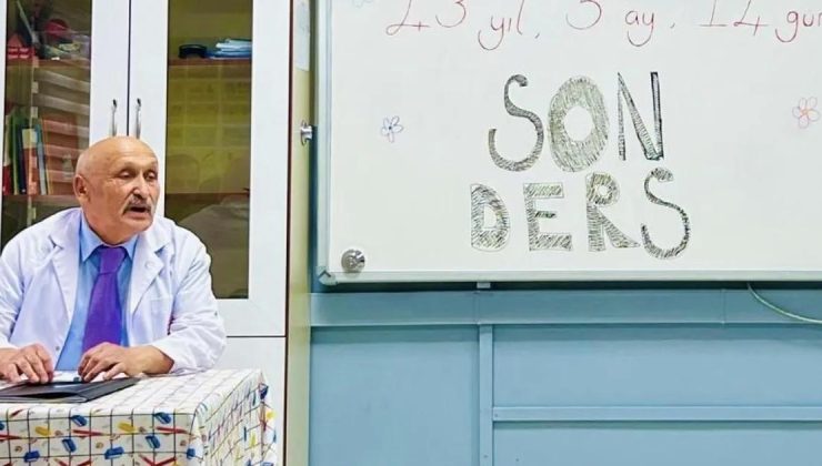 Giresun’da ‘son ders’te öğretmene duygusal veda