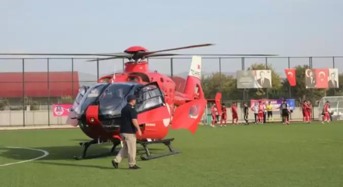 İzmir’deki amatör futbol ligi maçına “hava ambulansı” arası