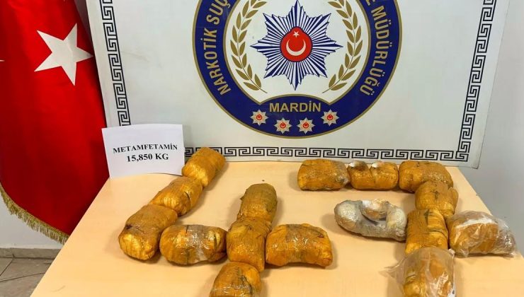 Mardin’de uyuşturucu operasyonu: 15 kilo 850 gram