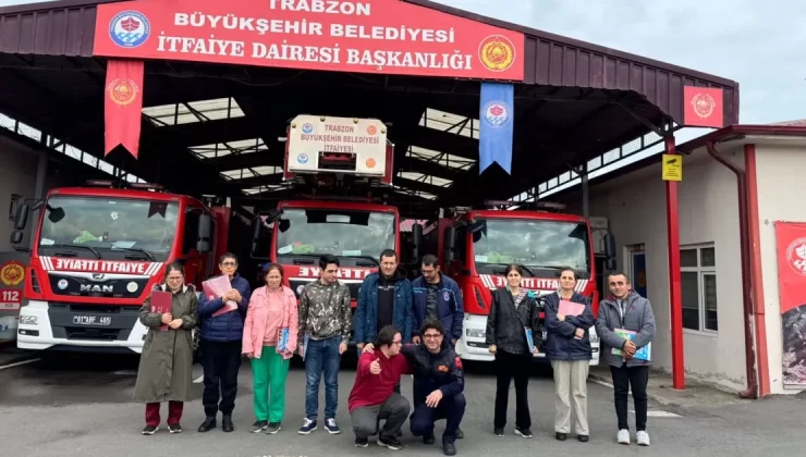 Trabzon Büyükşehir’den özel gereksinimli öğrencilere itfaiye eğitimi