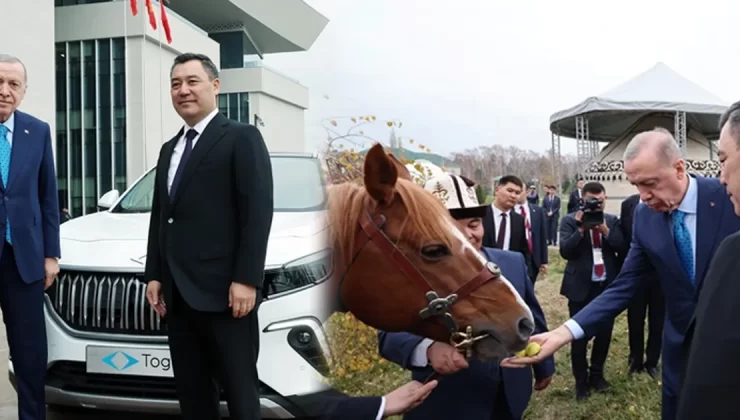 Biz Togg, onlar at verdi! Kırgızistan’da karşılıklı hediyeleşme