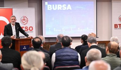 BTSO Başkanı İbrahim Burkay Tarihi Çarşı ve Hanlar Bölgesi Üyeleriyle Buluştu